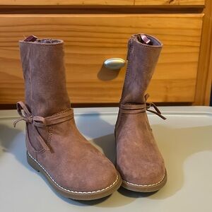 Toddler tall pink/brown boots